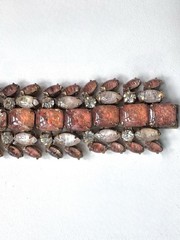 Schreiner Peach Pink Art Glass Bracelet “As Is” Matches Separate Necklace And