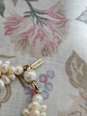 Vintage Marvella Multi-Strand Faux Seed Pearl and Baroque Station Necklace