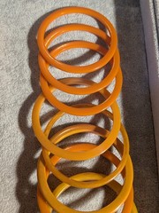 20 Vintage Bakelite Orange Bracelets! Carved – End Of The Day – Awesome Lot!