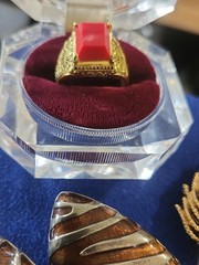 Vintage Jewelry Mixed Jewelry Lot Brooch, Earrings & Ring