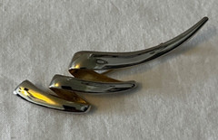 Gold Tone Vintage ZigZag Squiggle 3.5 in Brooch Pin with Locking Safety Catch
