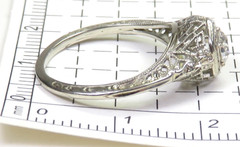 Antique Art Deco 1920’s Diamond 18KW Engagement Ring Size 6 UK-L1/2 EGL USA