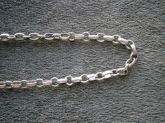 Rolo Baucher Small Oval Links Vintage Sterling Silver Bracelet 7.5″ ~ 2.9g