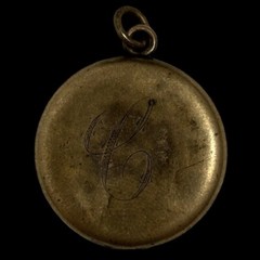 Antique Victorian 1880s Rhinestone Gold Filled Photo Locket Monogram “C” W&H Co