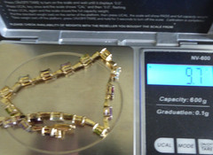 FAS Gold Over 925 Sterling Silver Multi-Gemstone Bracelet