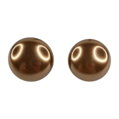 CAROL LEE Earrings Post Stud Button Brown Vintage Everyday Jewelry