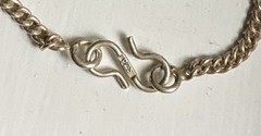 Vintage Neckless Cornelian 925 Silver Chain 19 Inch In The Gift Box