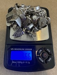 VINTAGE LOADED CHARM BRACELET, MANY SILVER CHARMS, FREE SHIPPING