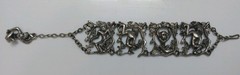 Unique Antique Silver Monkey Bracelet Art Deco Art Nouveau Style