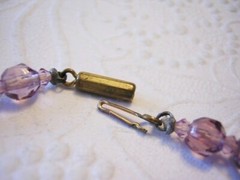 1920’s ART DECO Enchanting PURPLE GLASS & BOLD Crystals NECKLACE