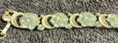 vintage CORY rhinestone necklace Signed Aqua Blue Beautiful Stones Pre-Loved