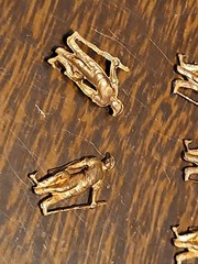 Lot Of 10 Mini Man W Fish France Vintage 60s Brass Stampings Findings Jewelry
