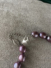 Coldwater Creek Amethyst and Lavender freshwater pearl necklace 20″ long.