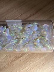 50 Carat Lot Natural Ethiopian Welo Opal Chips – Vibrant Multicolor Fire Play –