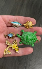 10 Vintage Water/Sea/Lake/Pond Animal Brooch Pin Lot Of 10
