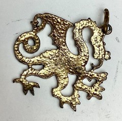 Vintage Gold-Tone Dragon Pendant 1.5″ x 1.5″ Inches