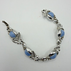 Vintage Coro Silver Toned Bracelet Earrings Set
