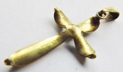 Vintage Religious Cross Pendant by Teka Theodor Klotz Gold Plated Crucifix amdbl
