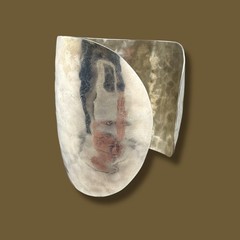 Vintage Signed Suzanne St. Claire Sterling Silver Hammered Cuff Bracelet