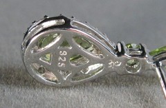 NIB Sterling Silver Peridot August Birthstone Pierced Earrings 1.7g #B171