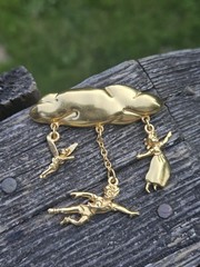 Vintage Peter Pan Cloud Brooch Disney Retired