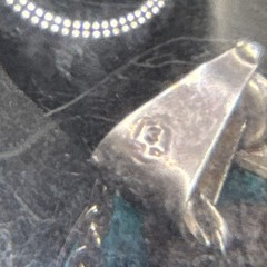 925 Vingage signed Taxco, MX. Silver Pendant and Braclet W/ Turquoise chip inlay