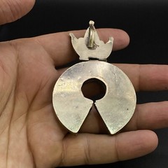 Horseshoe Design Old Ethnic Unique Tibetan Multi Colour Outstanding Nice Pendant