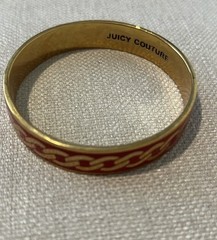 Vintage Juicy Couture Enamel Bangle Bracelet red/gold Y2K