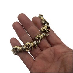Vintage Running Horses Slide Bracelet – Gold Tone Equestrian Charm Jewelry