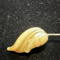 Vintage 1940’s Jabot Pin Lucite Plastic Resin Shell? Winged Victory Ivory Lovely