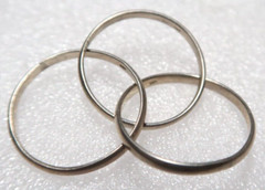 VINTAGE STUNNING STERLING SILVER 3 in 1 RING ~ SIZE 11.25