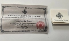 Camrose & Kross Jacqueline Kennedy Diamanté Sapphire Gold Chain Link Bracelet