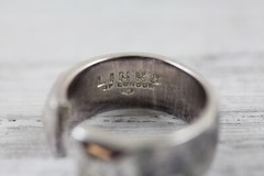 LINKS OF LONDON STERLING SILVER 925 RING SIZE 6 3/4 DESIGNER CUFF BEAUTIFUL