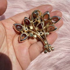Vintage Juliana Colorful flower basket Rhinestone Brooch Pin rare find