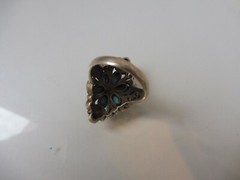 Beautiful, old ring 925 silver with turquoises and Markasite!