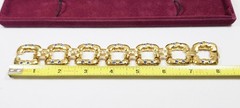 Camrose and Kross Jacqueline Kennedy JBK Blue Rhinestone Chain Link Bracelet COA
