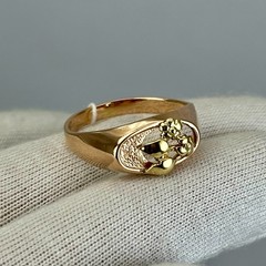 USSR Vintage Original 583 14K Rose & Yellow Gold Ring 2.90 g. 7,25 US Ukraine