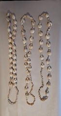 Lot of 3 Vintage Cowrie necklace shell seashell Boho Beach Wedding Party