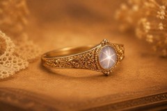Natural Star Sapphire Ring 925 Sterling Silver Vintage Natural Ring