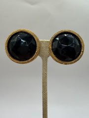 Vintage Les Bernard Multi Strand Necklace & Clip Earrings Set Gold Tone