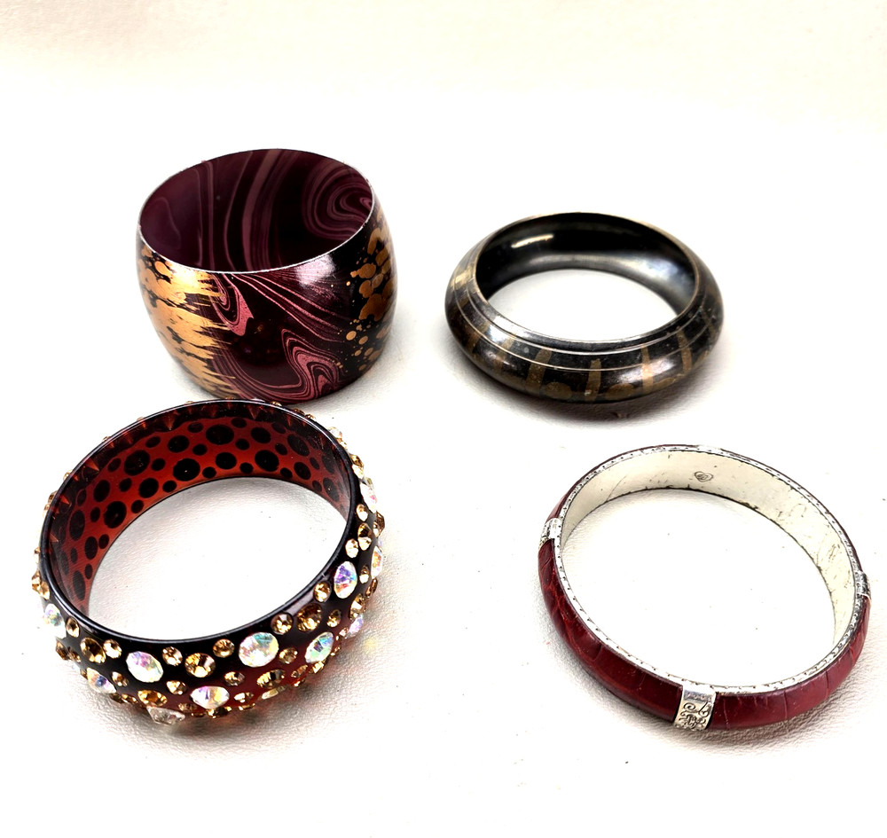 Vintage Modern Bangle Bracelet Lot of 4