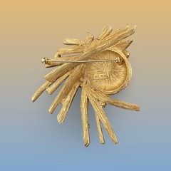 Erwin Pearl Abstract Rhinestone Statement Brooch