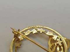’30s Antique Butterfly BELAIS Art Deco 10K Gold Filigree Brooch Pin 1.3 grams