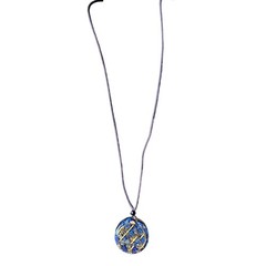 Orgonite Resin Pendant Lapis Lazuli Star Sacred Geometry Necklace Gold Flake