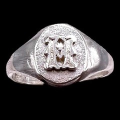 Initial Letter H Signet 925 Sterling Silver Child Baby Pinky Ring Size 3.25