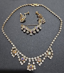 “Jewels of Elegance” by Sebestian, vintage rhinestone jewelry set with box