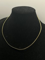 Vintage Joan Rivers Goldtone Metal Simple Collar Necklace With Extender