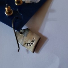 3 pairs of vintage Heart themed sterling silver, gold tone & crystal Earrings