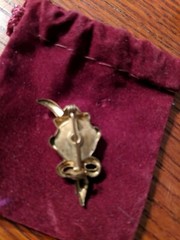 Antique 1940’s Uncas Mfg Co Enamel Bakelite Sorrento/Barbieri Girl In A Hat Pin