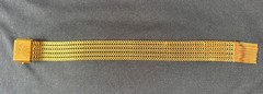 Vintage Viotorian Gold Tone Slide Tassel Bracelet (missing two pearls)